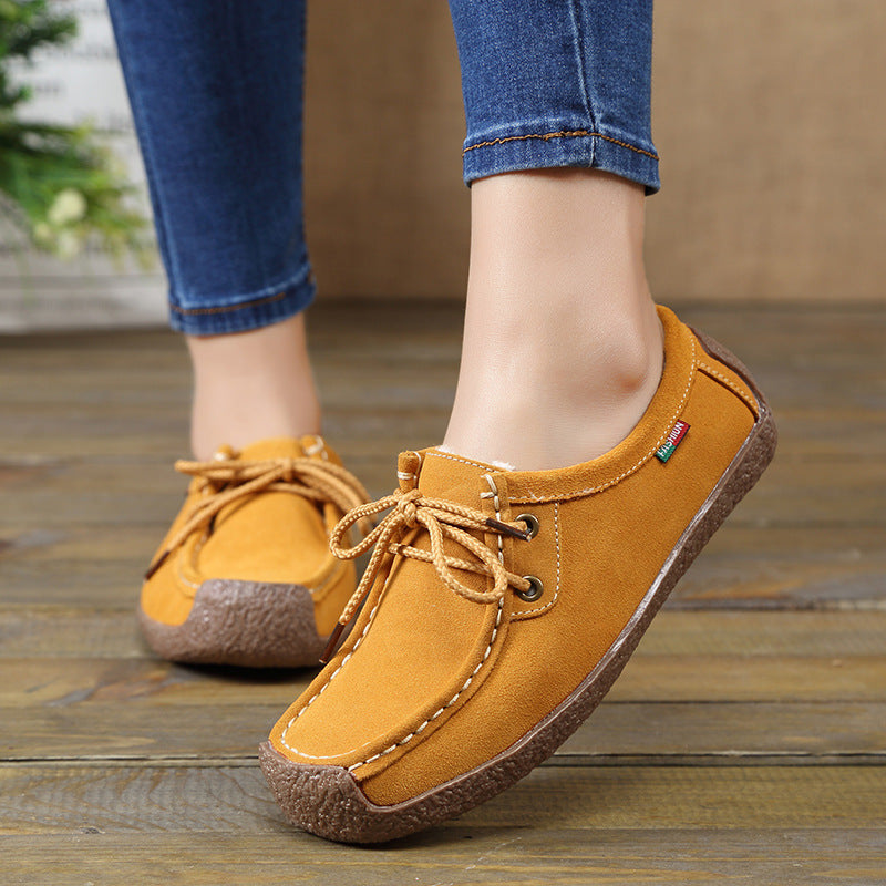 Lace-up Flat Shoes Sneakers Women - WOMONA.COM