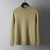 Casual Half High Neck Round Neck Sweater - WOMONA.COM