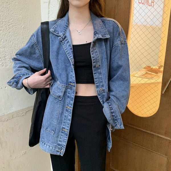 Denim Jacket Loose And Versatile - WOMONA.COM