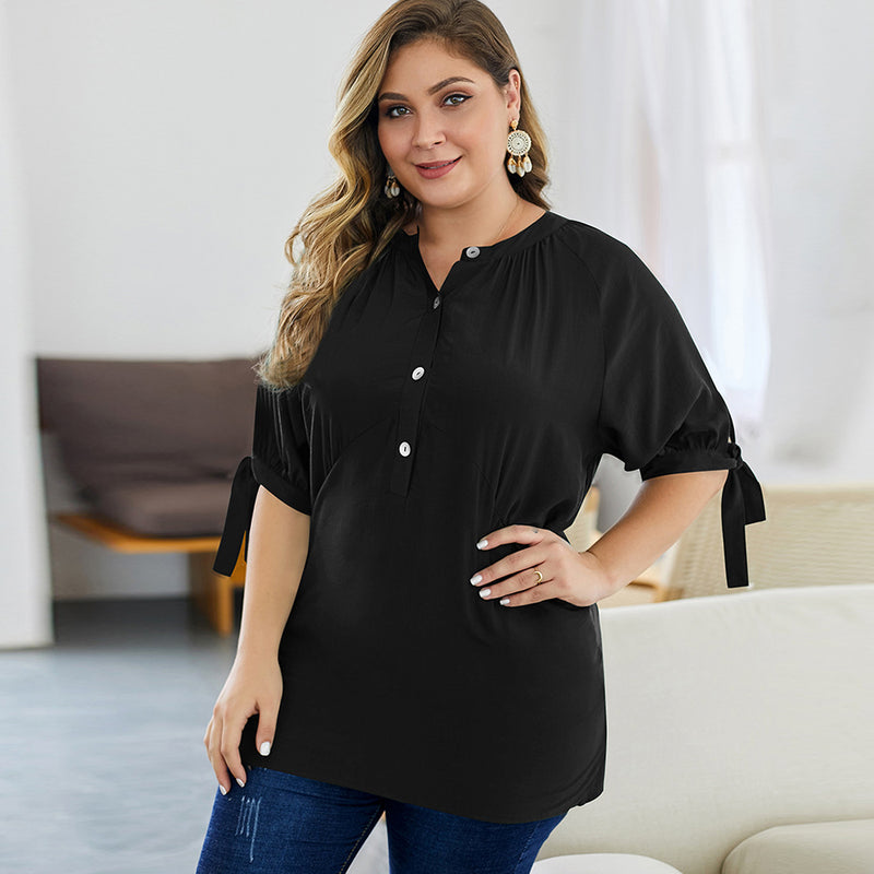 Plus size fashion t-shirt - WOMONA.COM