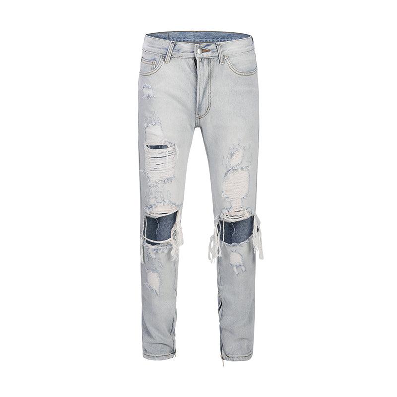 Big hole jeans - WOMONA.COM