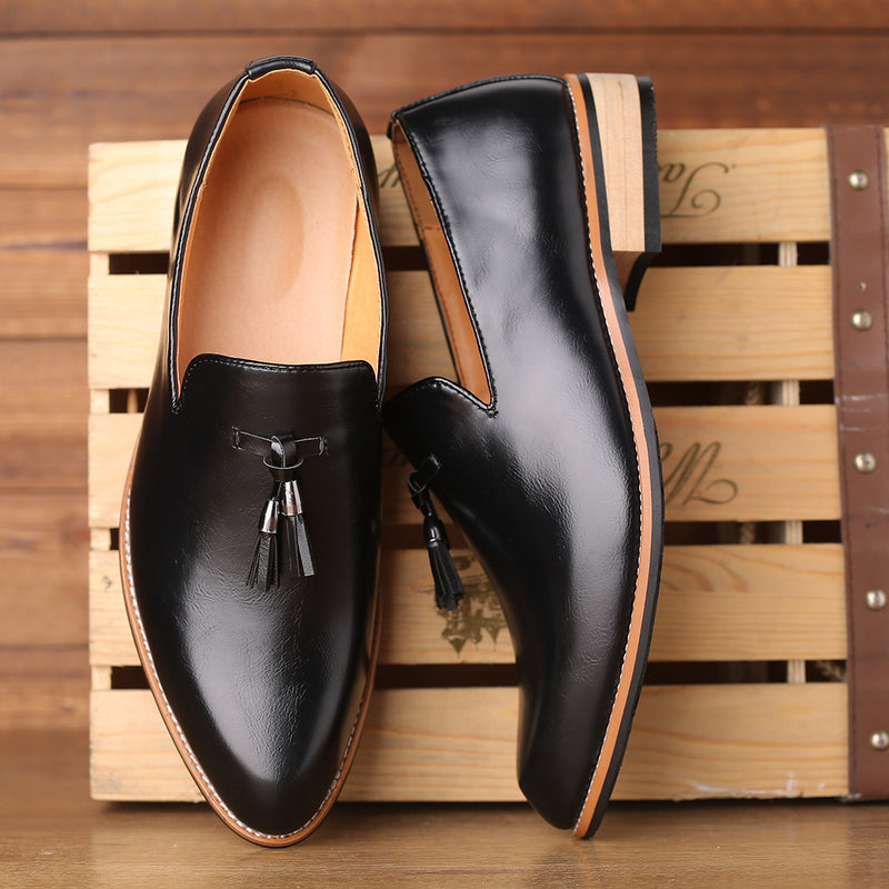 Pointed-toe British men's formal shoes - WOMONA.COM