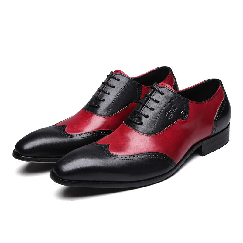 Genuine Leather Formal Business Leather Shoes Men - WOMONA.COM