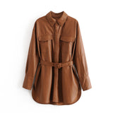 Faux Leather Jacket - WOMONA.COM