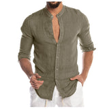 Cardigan long sleeve shirt men - WOMONA.COM