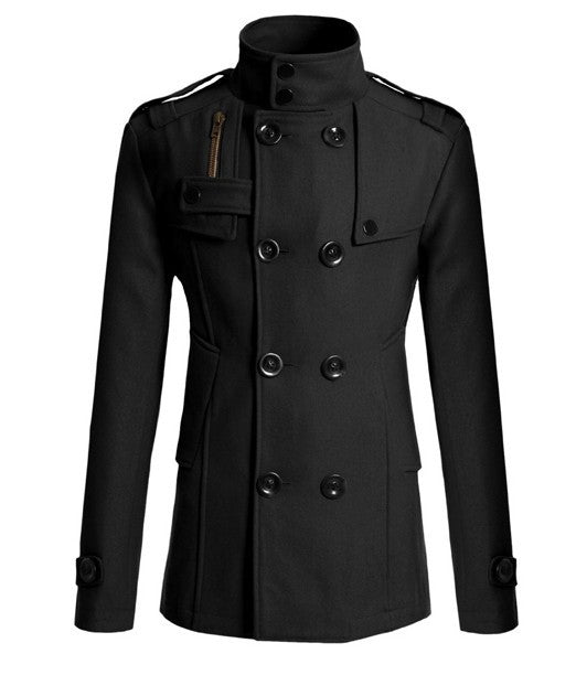 woolen trench coat Men's - WOMONA.COM