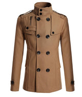 woolen trench coat Men's - WOMONA.COM