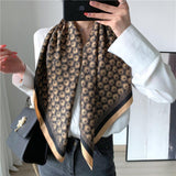 Leopard Twill Scarf - WOMONA.COM