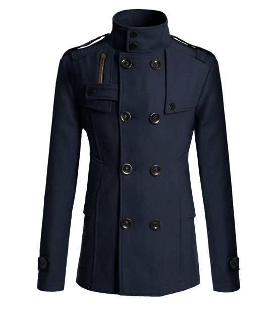 woolen trench coat Men's - WOMONA.COM