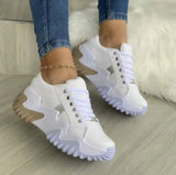 Low Top Sneakers Women Casual Thick Bottom - WOMONA.COM