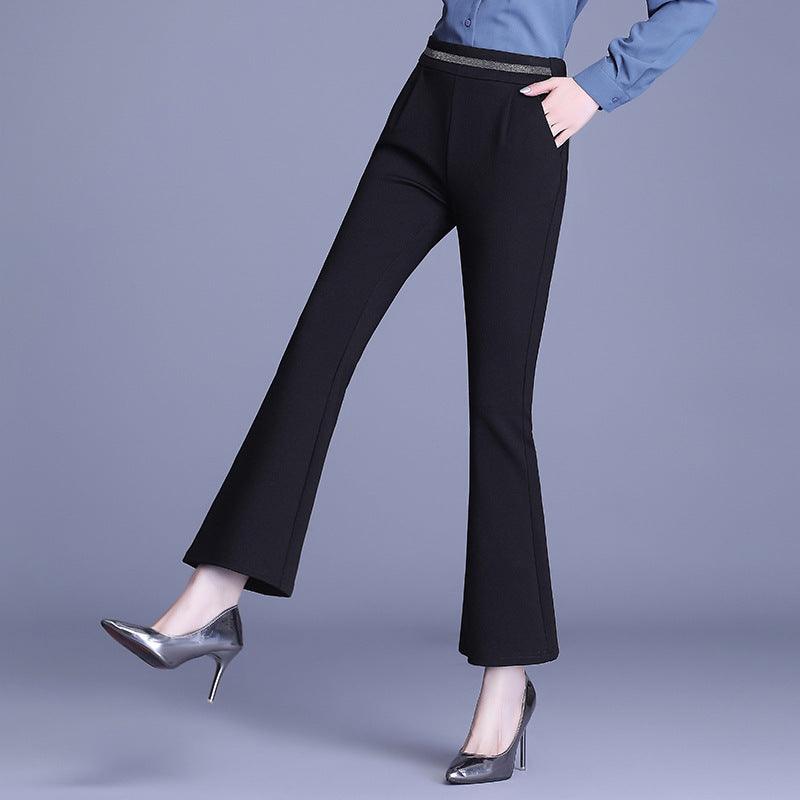 High-Casual Bootcut Trousers - WOMONA.COM