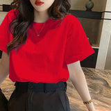 Dragon Fruit Red Short Sleeve T-Shirt - WOMONA.COM