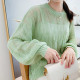 Thin Knit Sweater - WOMONA.COM