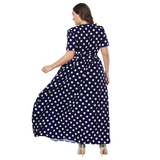 Plus size women's polka dot dress - WOMONA.COM