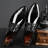 Glossy Men's Business Formal Shoes - WOMONA.COM