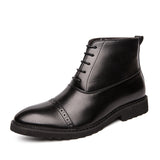 Business Leather Boots Men - WOMONA.COM