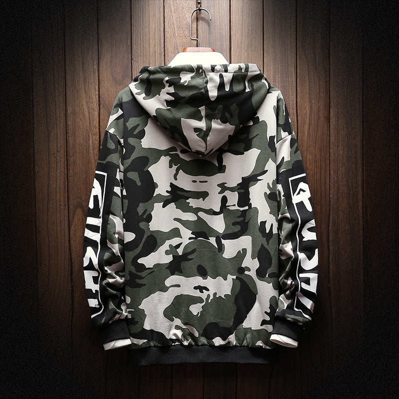 Camouflage long-sleeved sweater - WOMONA.COM