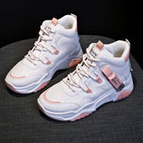 High-top sneakers, white shoes, women - WOMONA.COM