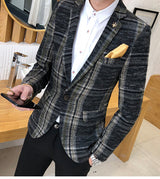 Men Blazer Slim Fit Designs Male - WOMONA.COM