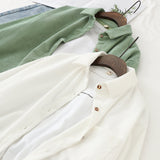 Corduroy long-sleeved shirt - WOMONA.COM
