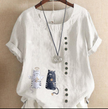 Chic Top Casual Fashion Loose Blouse - WOMONA.COM