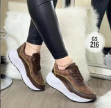 Low Top Sneakers Women Casual Thick Bottom - WOMONA.COM