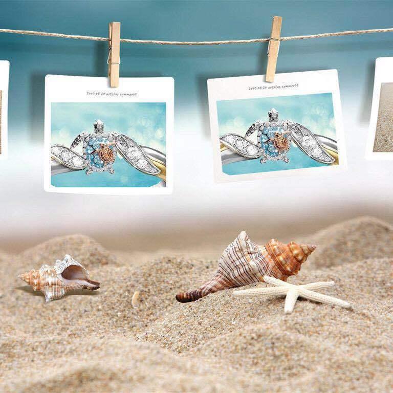 Beach turtle ring - WOMONA.COM