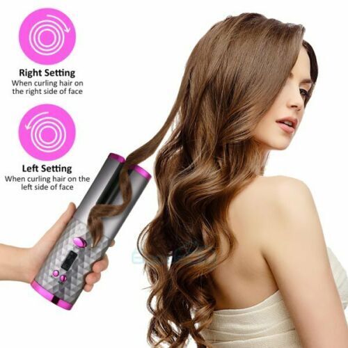 Automatic Rotating Cordless Hair Curler Fast Curling Iron Tongs - WOMONA.COM