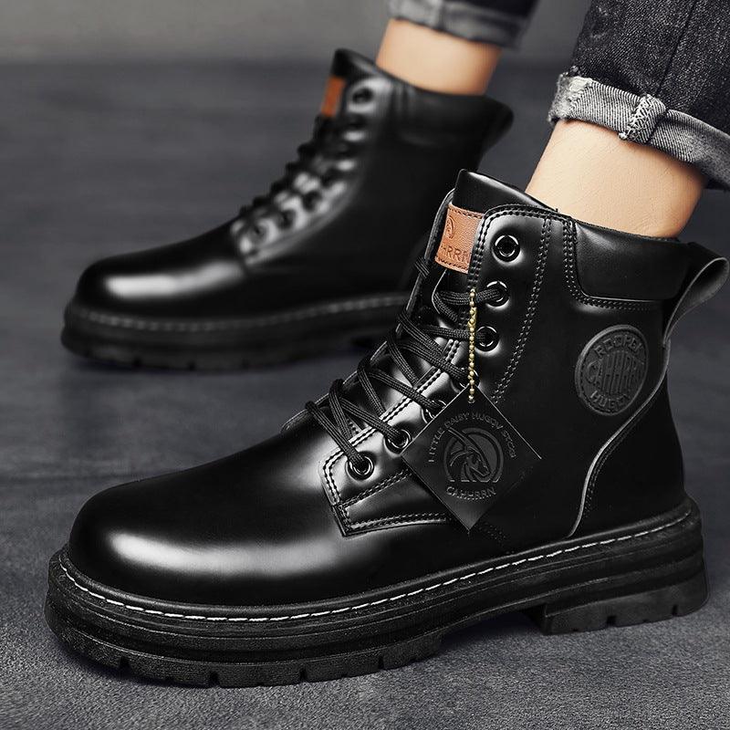 Winter High Help Boots British Wind Increase - WOMONA.COM