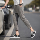 Men's checked casual pants - WOMONA.COM