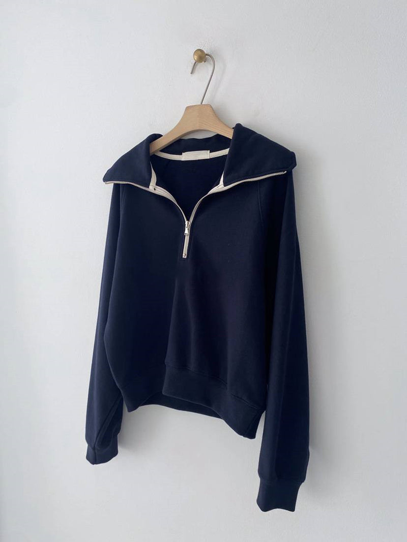 Lapel Long Sleeve Sweater - WOMONA.COM