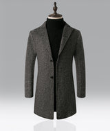 Men's Snowflake Trench Coat Coat - WOMONA.COM