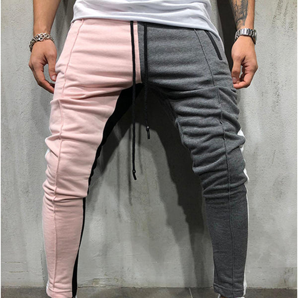 Color Mix Jogger Sweatpants - WOMONA.COM