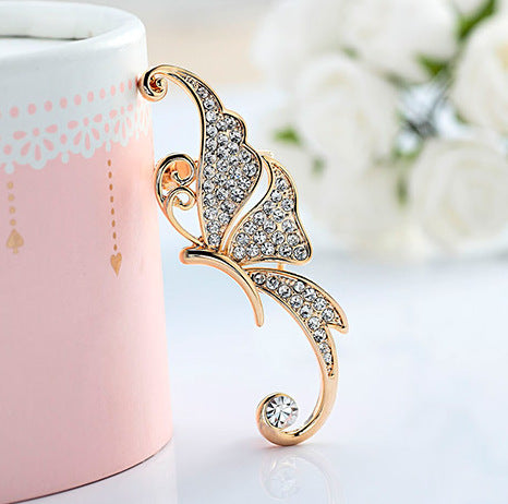 Diamond Butterfly Earrings - WOMONA.COM