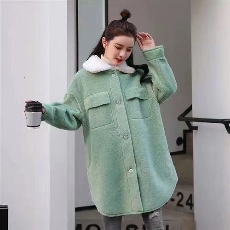 Mid-length Woolen Coat - WOMONA.COM