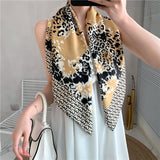 Leopard Twill Scarf - WOMONA.COM