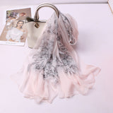 Qianli Jiangshan Tu Tulle Scarf - WOMONA.COM