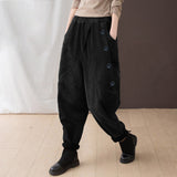 Women's Corduroy Harem Pants - WOMONA.COM