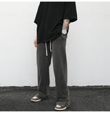 Slit loose terry sweatpants - WOMONA.COM