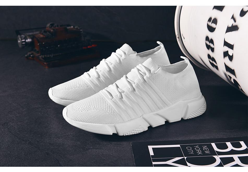 Men's White Sports Sneakers