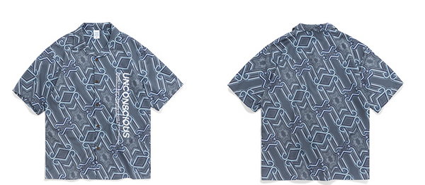 Hawaiian Digital Print Streetwear Shirt Men - WOMONA.COM