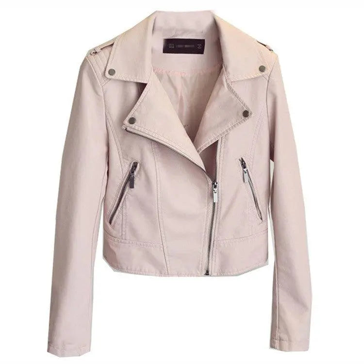 Small Leather Jacket - WOMONA.COM