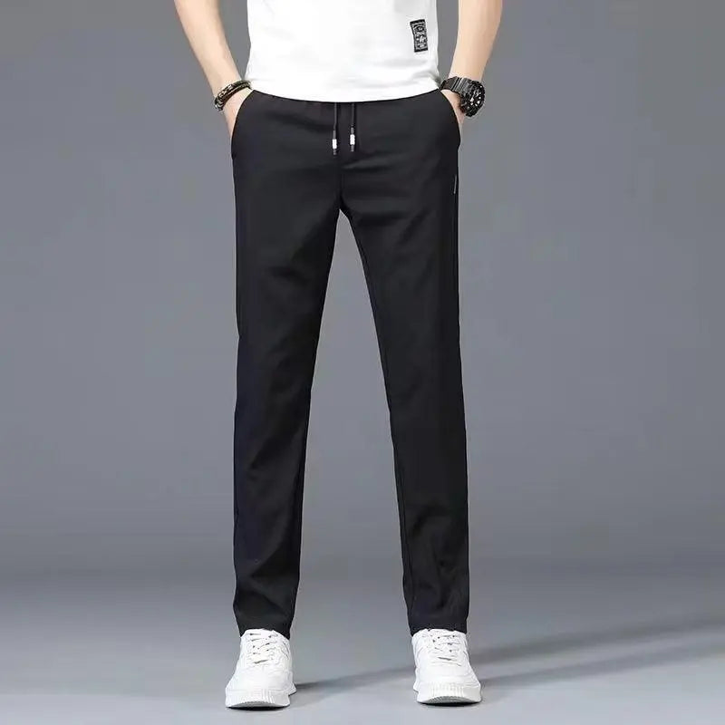 Ice Silk Casual Men's Thin Workwear Sweatpants - WOMONA.COM