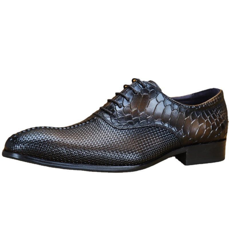 Leather Men's Top Layer Cowhide Formal Business Shoes - WOMONA.COM