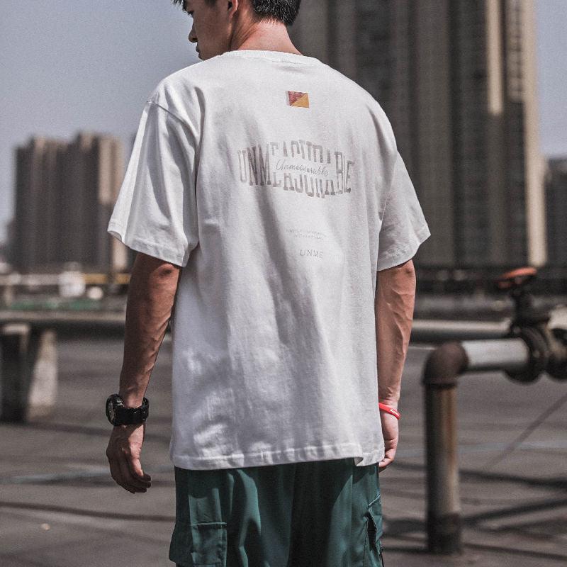 Retro Short-sleeved T-shirt Men - WOMONA.COM