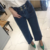 Wide Leg Denim Trousers For Women - WOMONA.COM