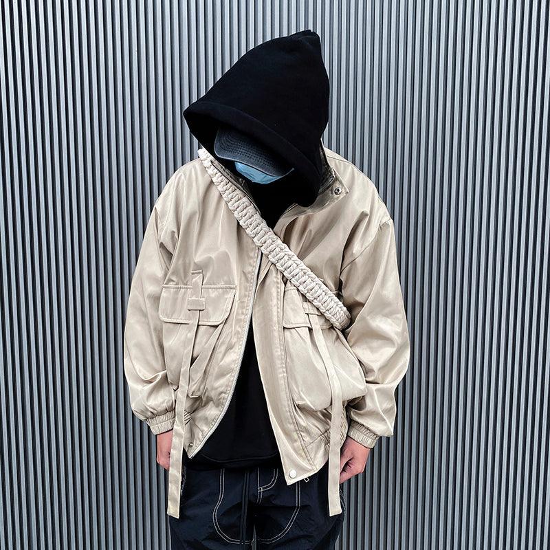 Nylon Trench Coat With Large Pockets - WOMONA.COM