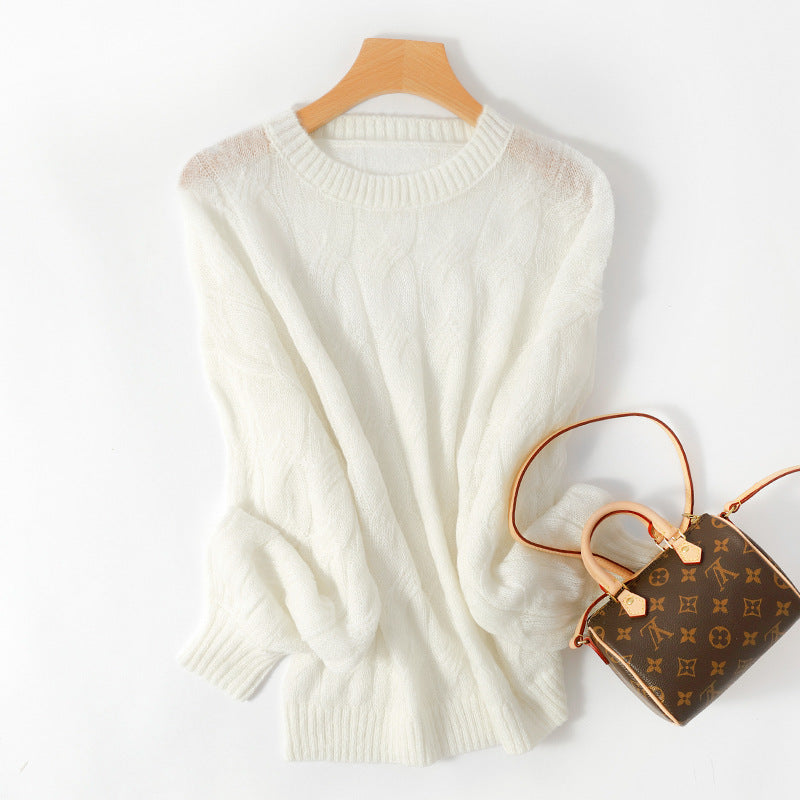 Thin Knit Sweater - WOMONA.COM