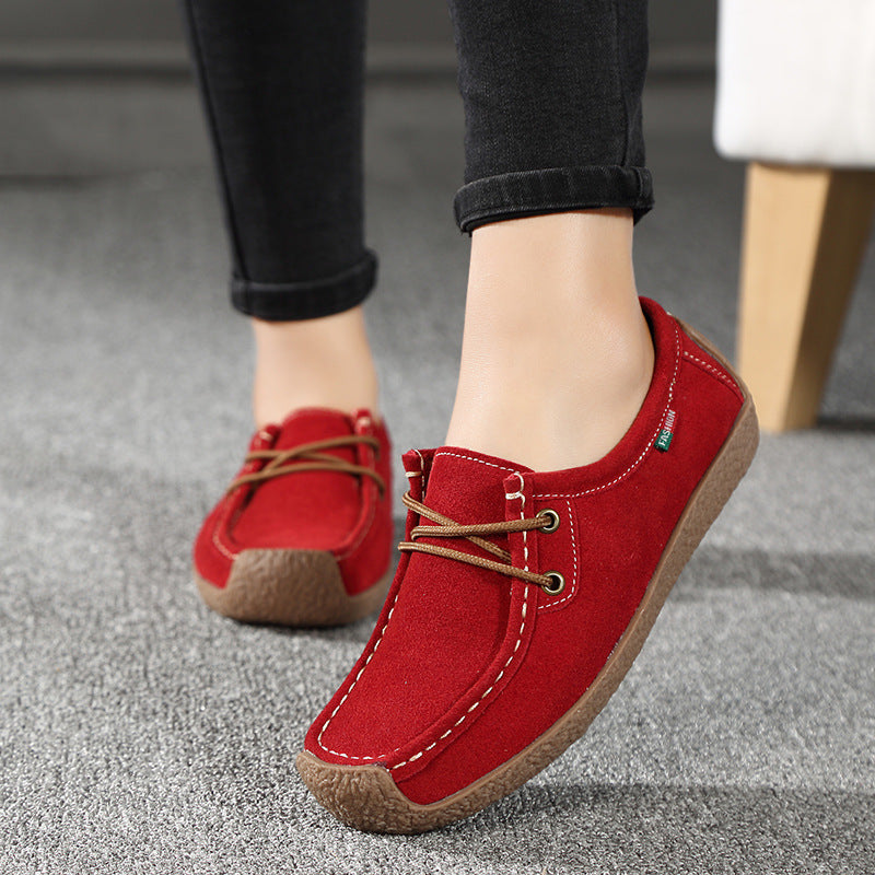 Lace-up Flat Shoes Sneakers Women - WOMONA.COM