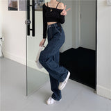 Ladies Ripped Wide Leg Pants - WOMONA.COM